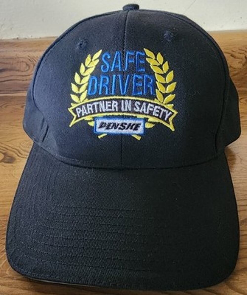 Penske Safe Driver Hat Head To Toe Men's Adjustable Black Blue Gold Cap